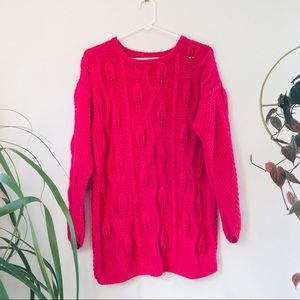 Vintage pink hand knit Rafaella sweater